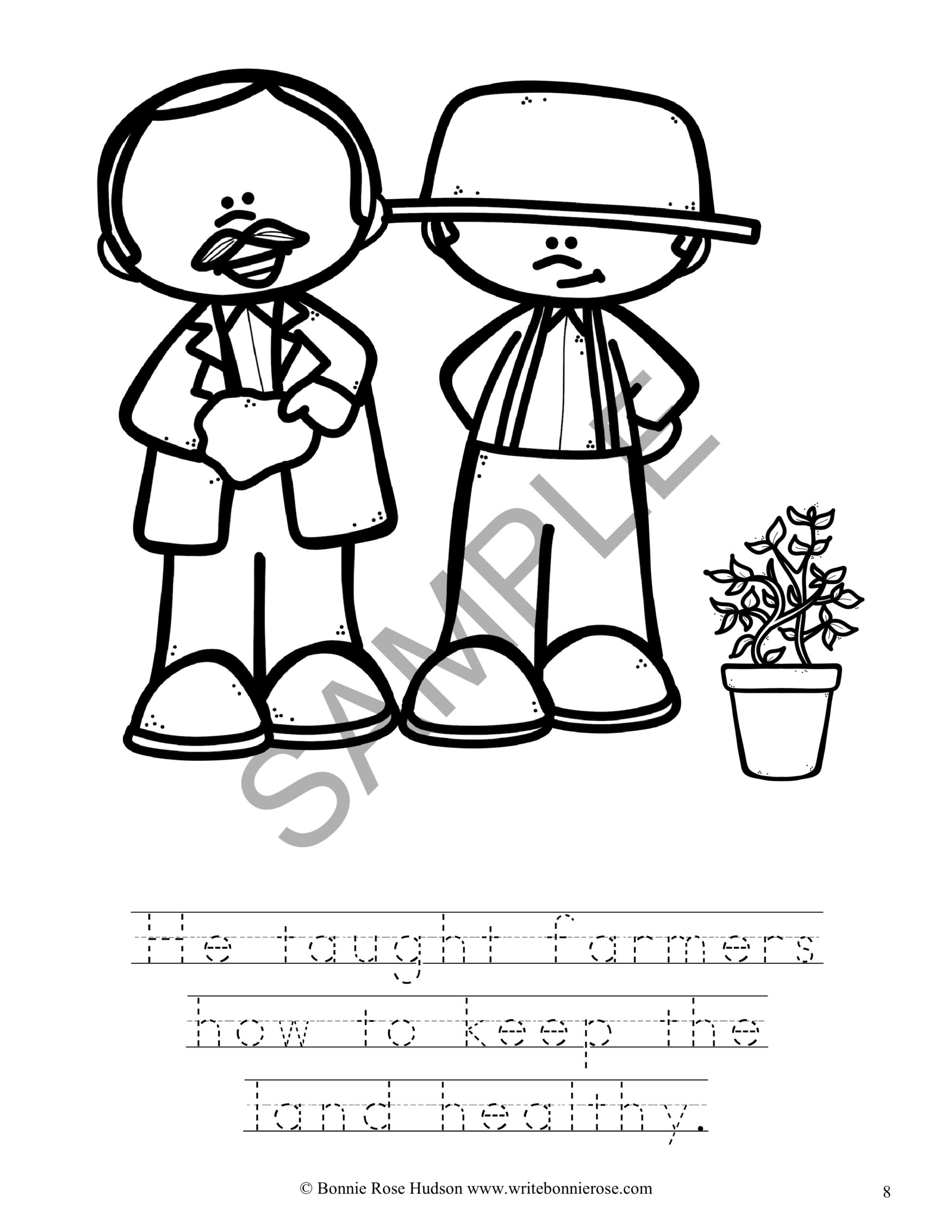 George Washington Carver Coloring Book Level B Made By Teachers