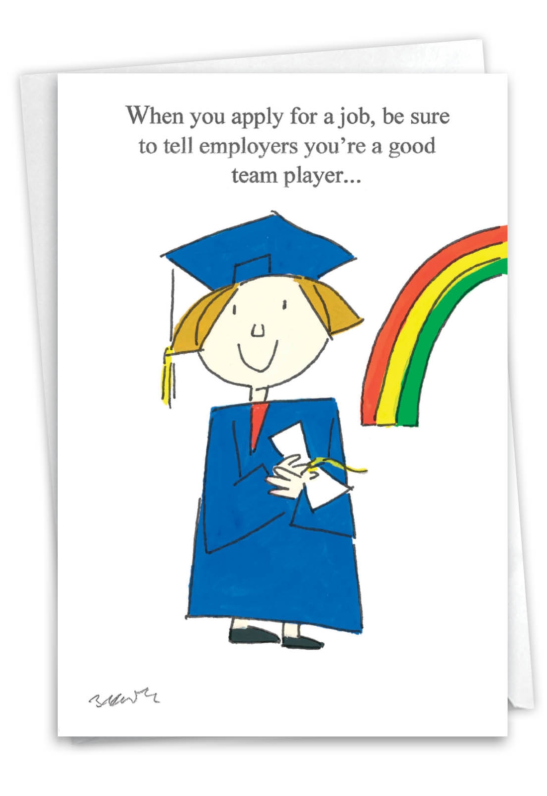 Good Team Player Funny Graduation Greeting Card