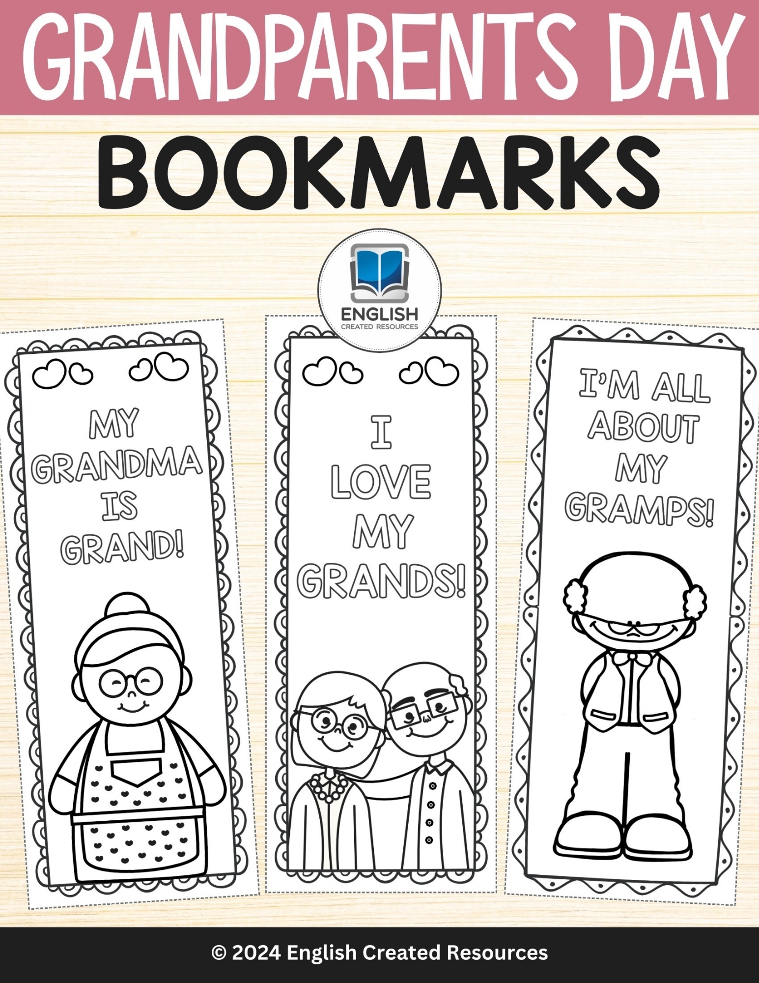 Grandparents Day Bookmarks English Created Resources