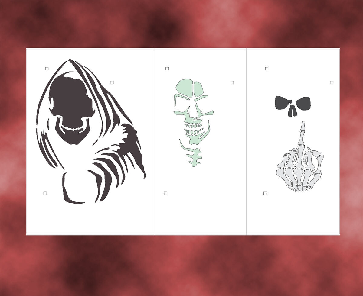 Grim Reaper 13 Airbrush Stencil Multi Layer Template Spray Vision EBay