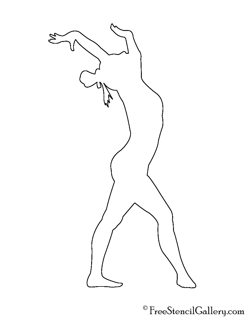 Gymnast Silhouette 02 Stencil Free Stencil Gallery