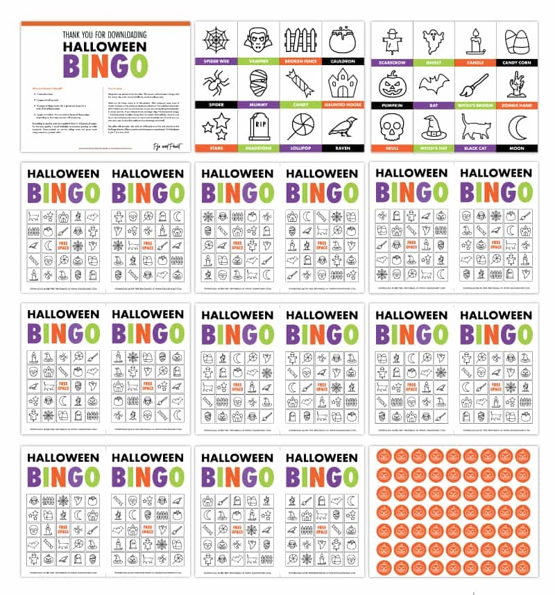 Free Printable Halloween Bingo