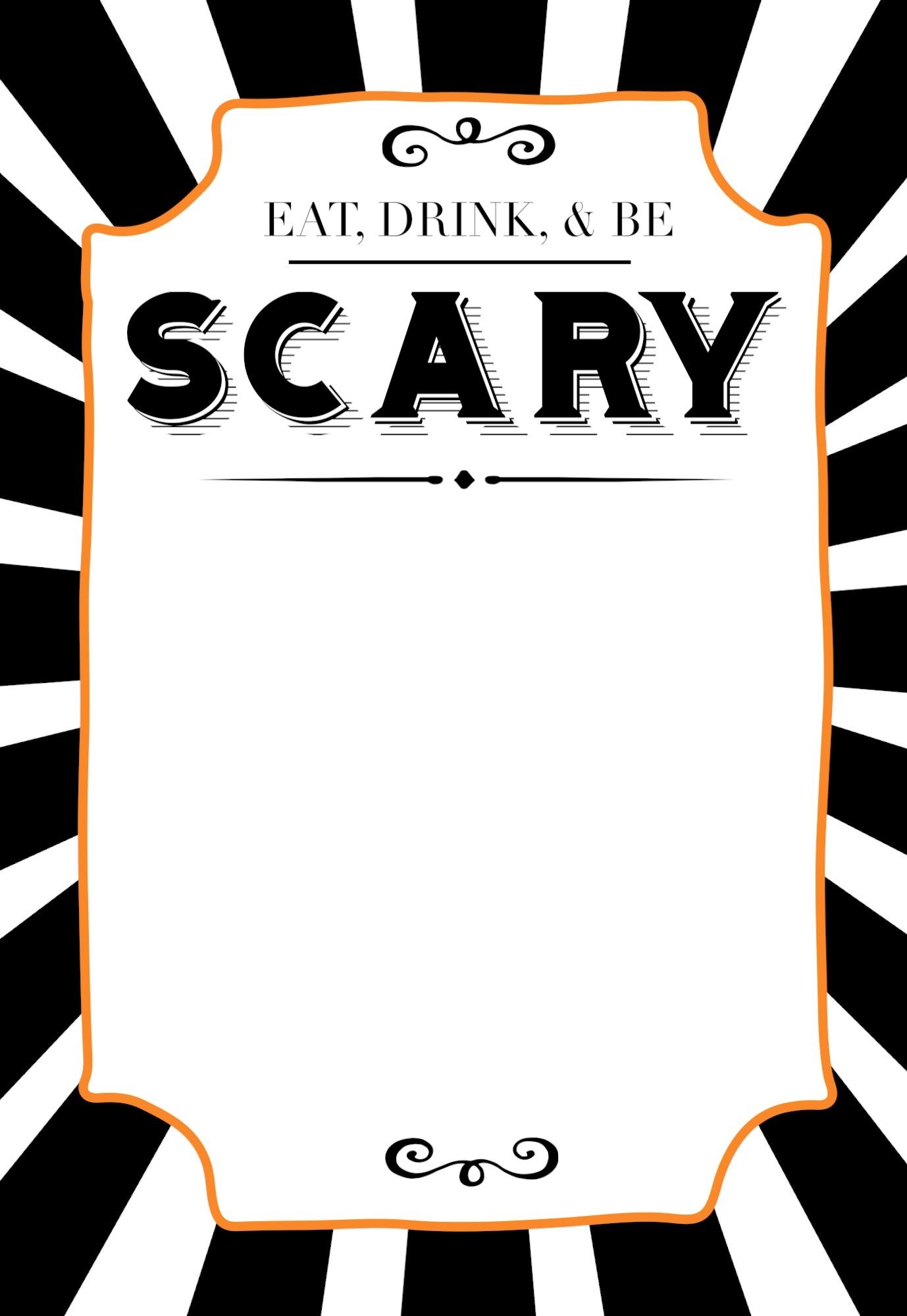 Scary Halloween Invitations Free Printable