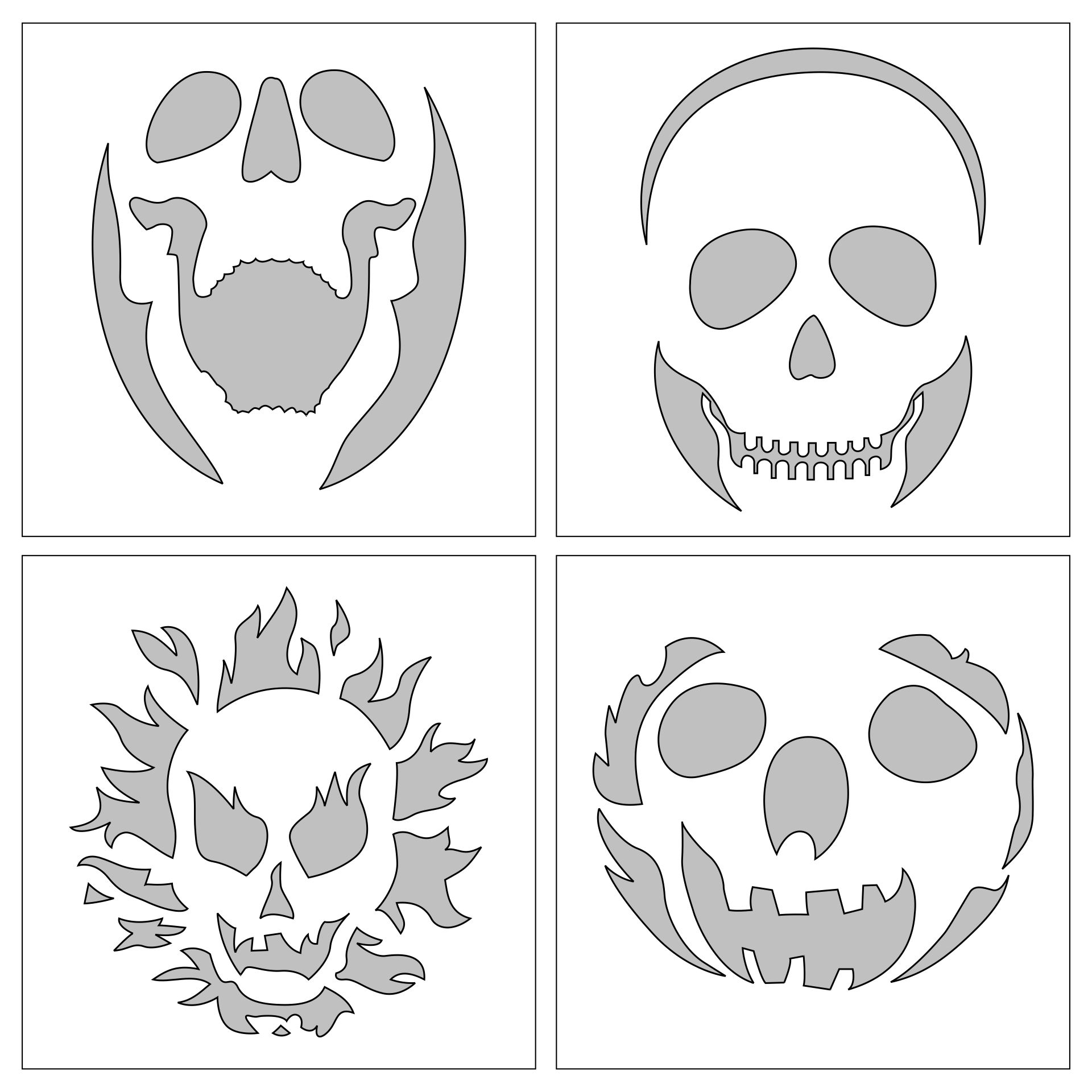 Skull Pumpkin Stencils Free Printable