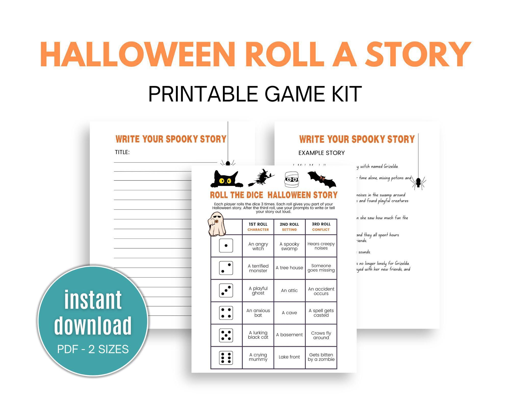 Halloween Roll A Story Dice Game Powered By ThriveCart