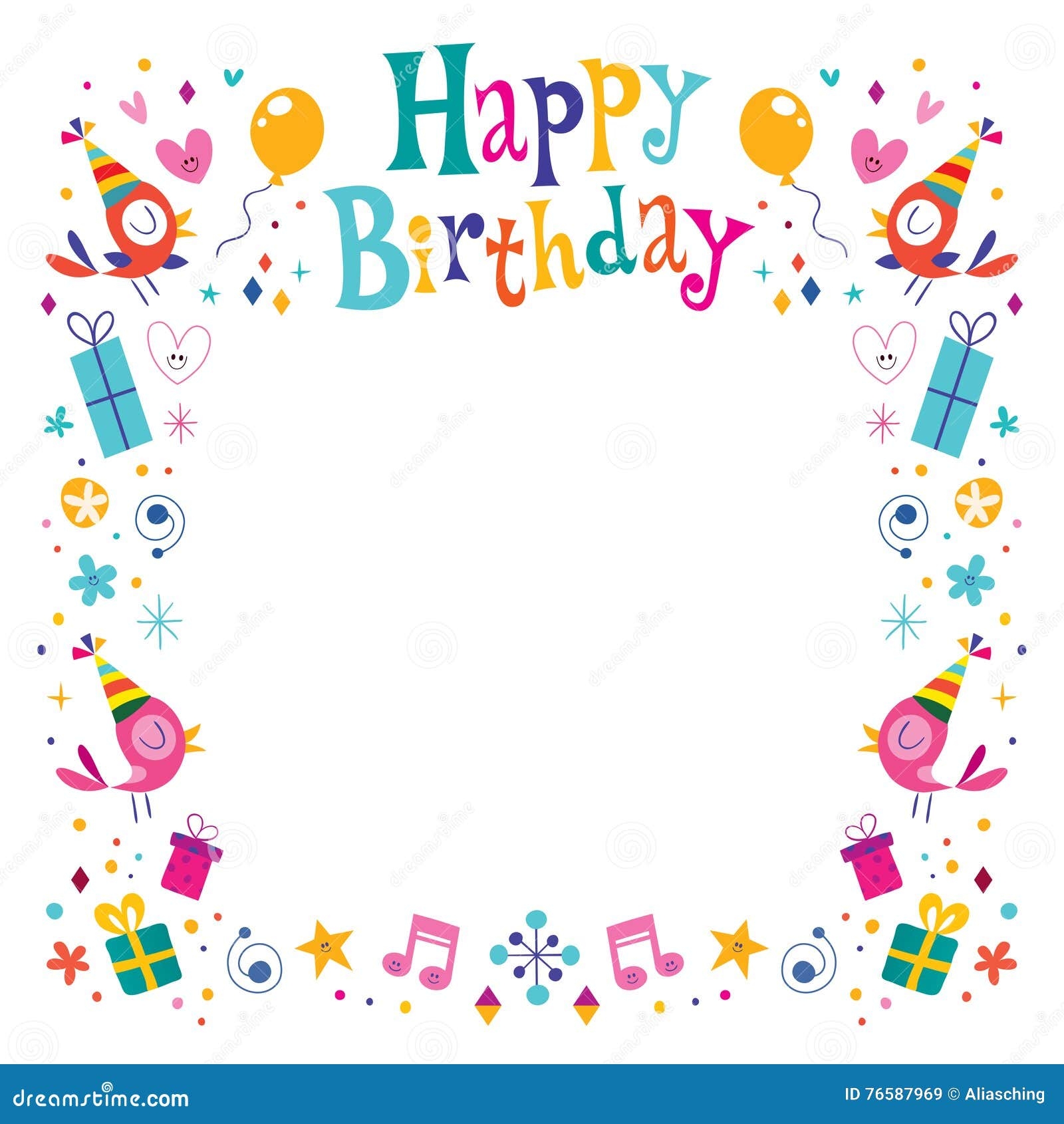 Happy Birthday Border Stock Illustrations 50 138 Happy Birthday Border Stock Illustrations Vectors Clipart Dreamstime