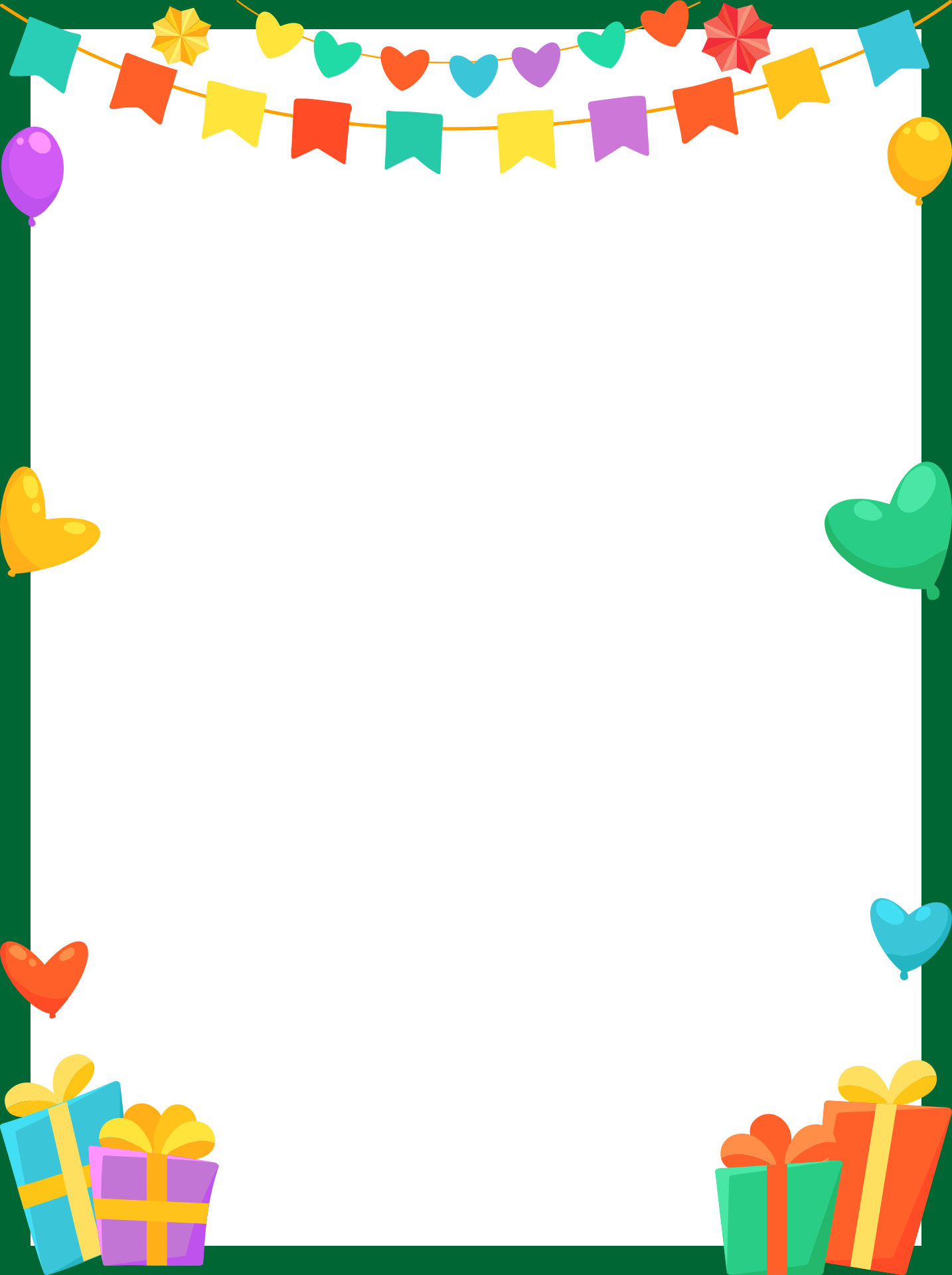 Happy Birthday Borders 10 Free PDF Printables Printablee