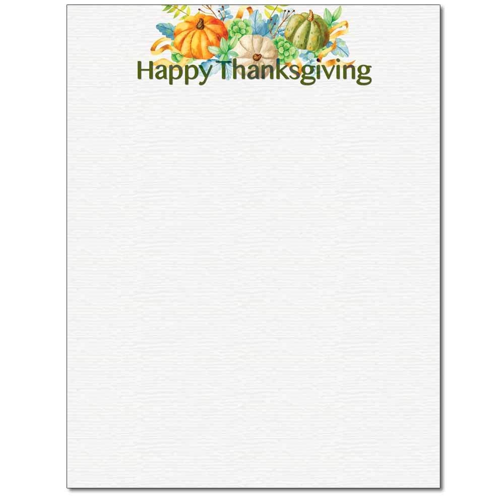 Happy Thanksgiving Letterhead And Stationery The Image Shop
