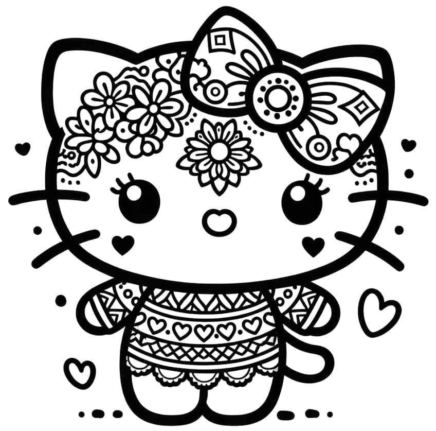 Hello Kitty Coloring Pages 56 Cute Coloring Sheets