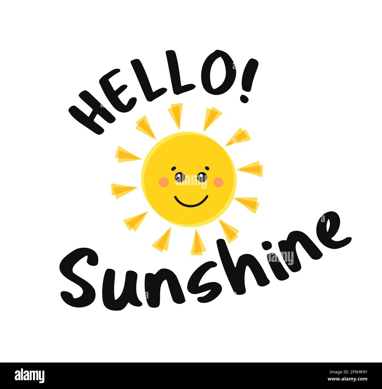 Hello Sunshine Cut Out Stock Images Pictures Alamy