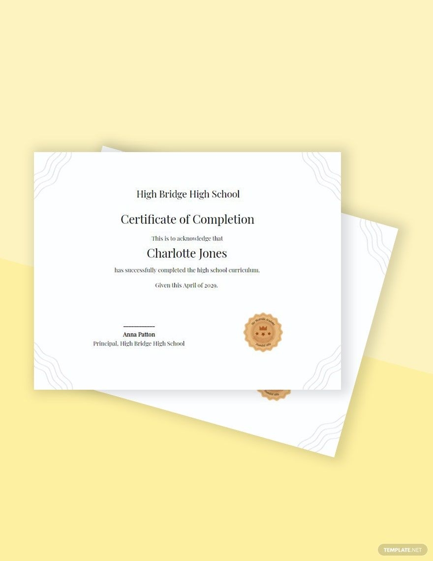 Free Printable High School Diploma