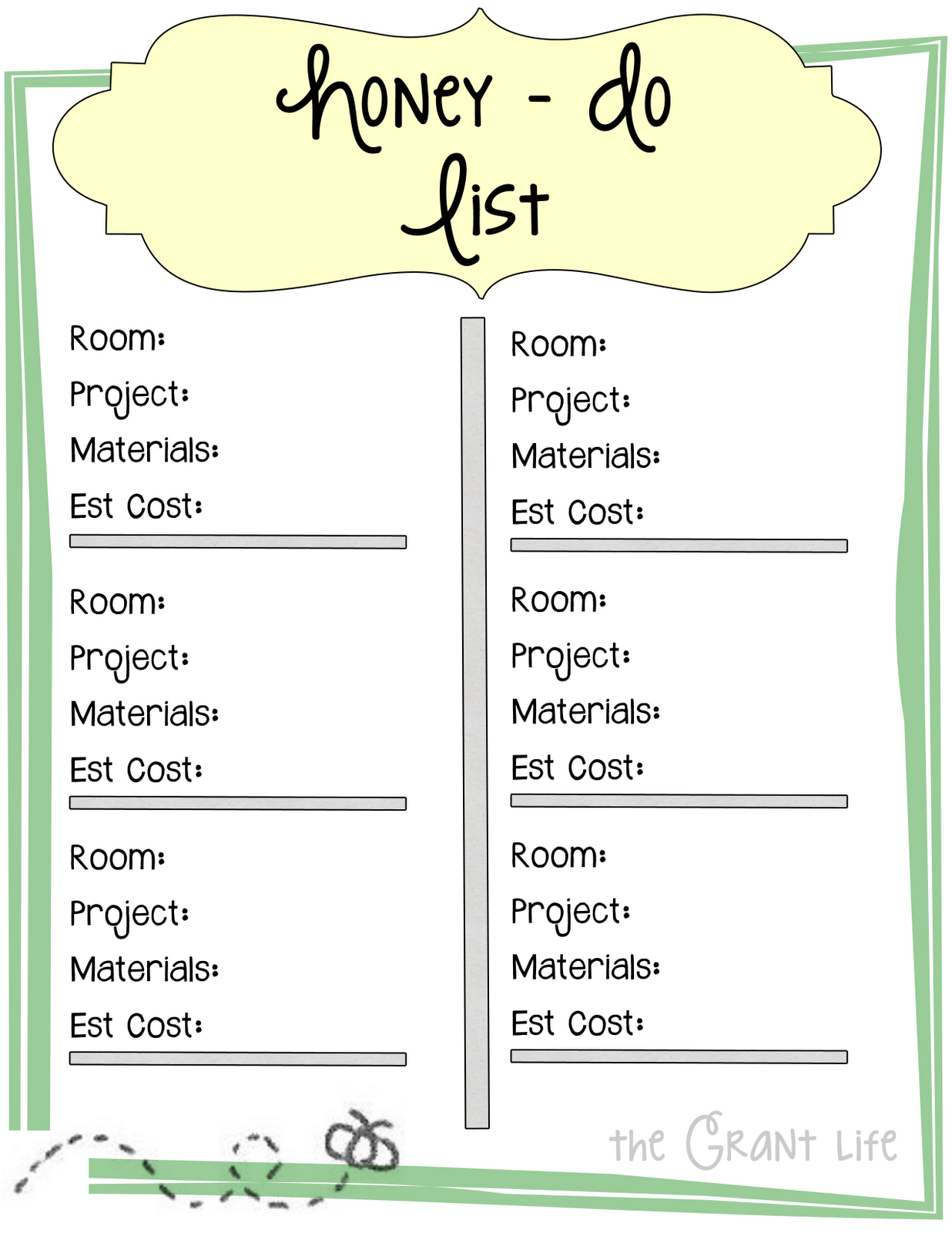 Honey Do List Printable Mom Makes Dinner