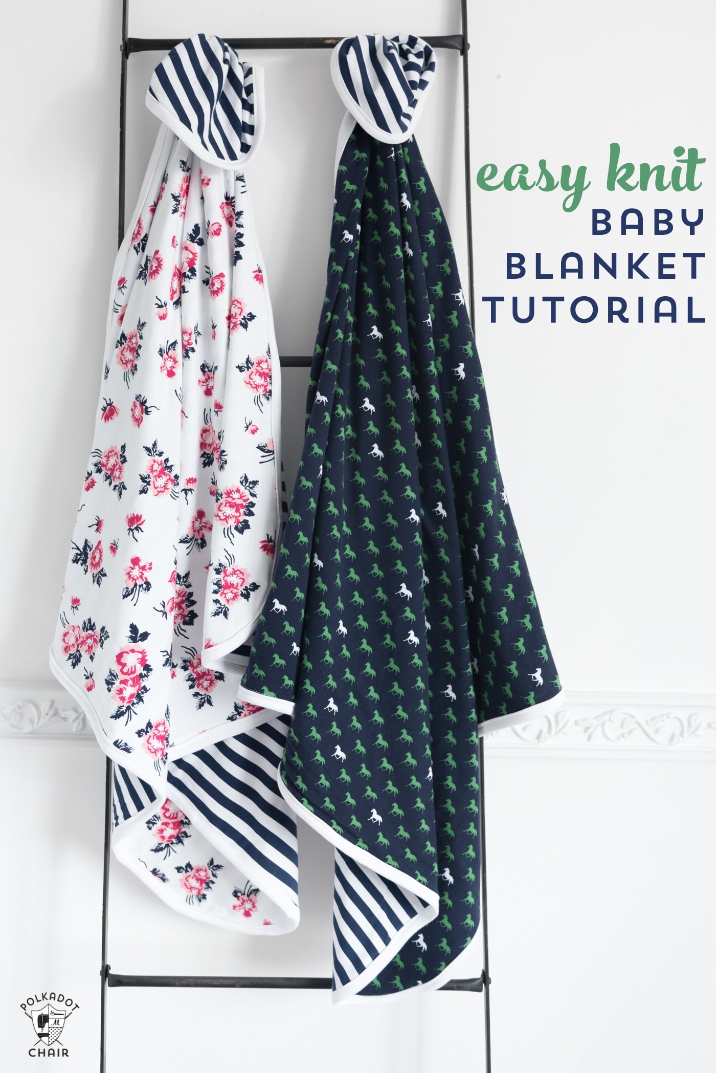 How To Make A Baby Blanket With Knit Fabric Polka Dot Chair