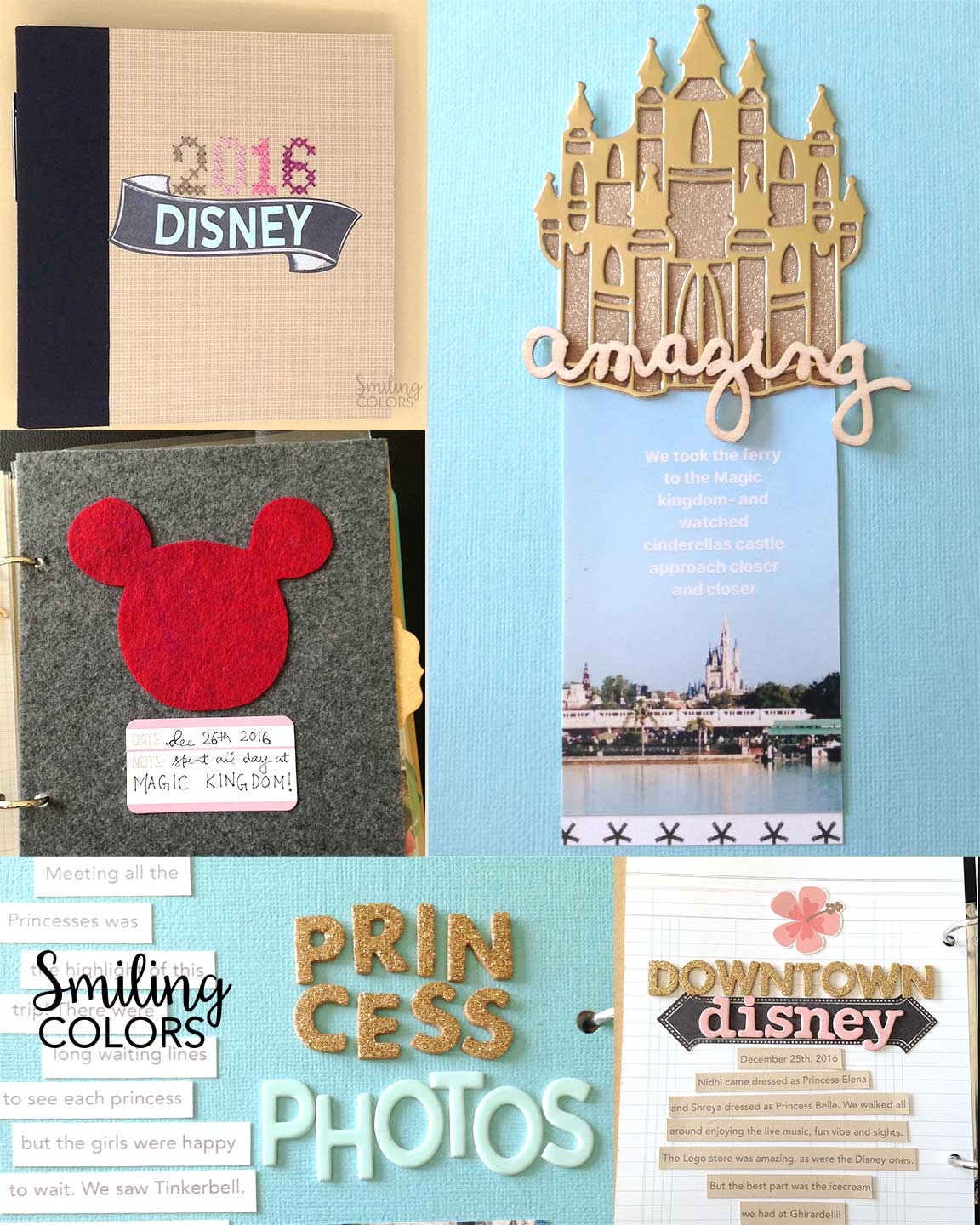 How To Make A Disney Scrapbook Smiling Colors
