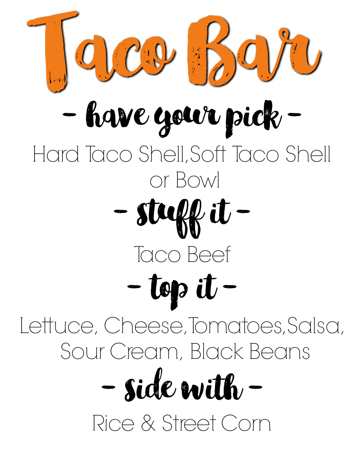 How To Set Up A Taco Bar For A Party Big Bear s Wife