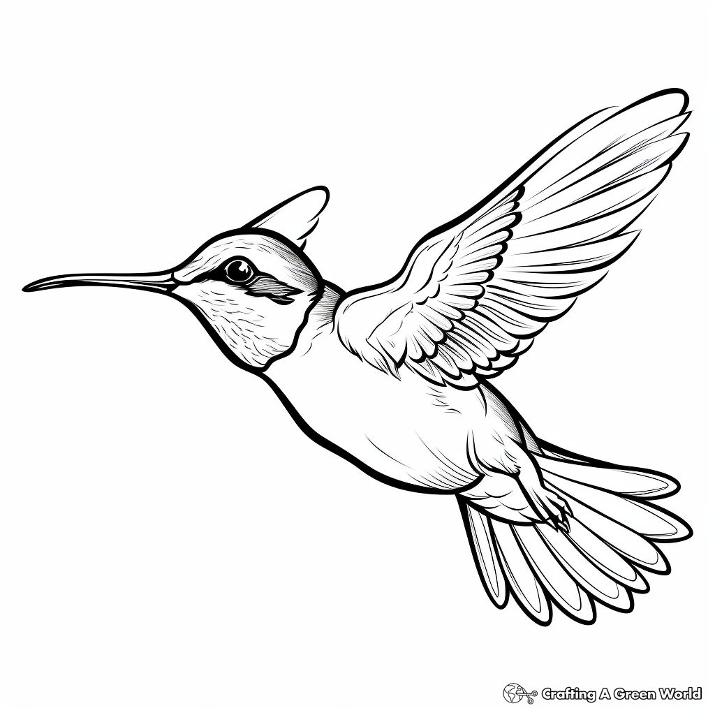 Hummingbird Coloring Pages Free Printable 