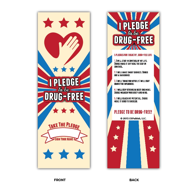 I Pledge To Be Drug Free Bookmarks Prevention Resources
