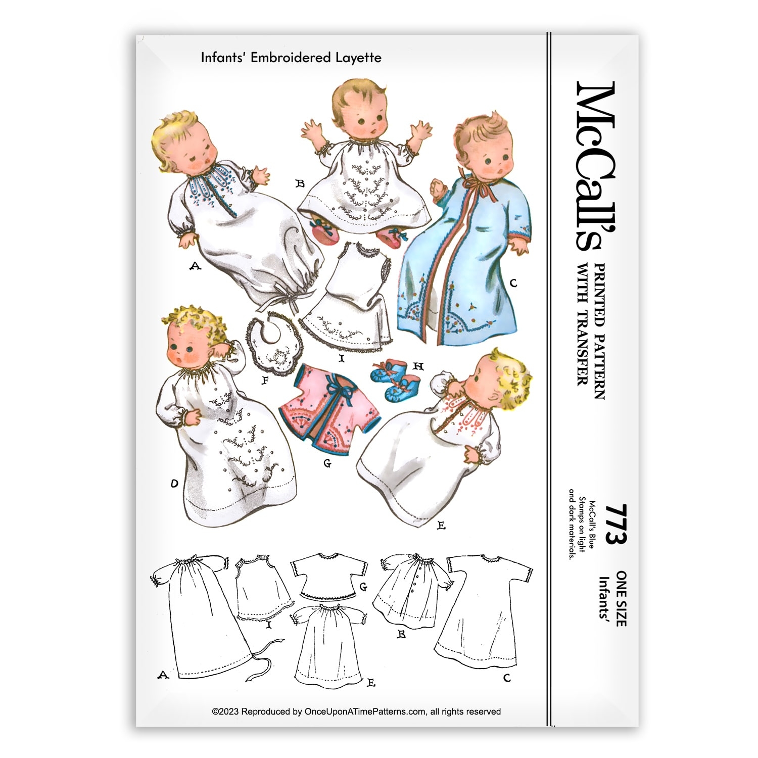 Infant Embroidered Heirloom Layette By McCalls 773 Vintage Sewing Pattern Vintage Sewing Patterns Shop