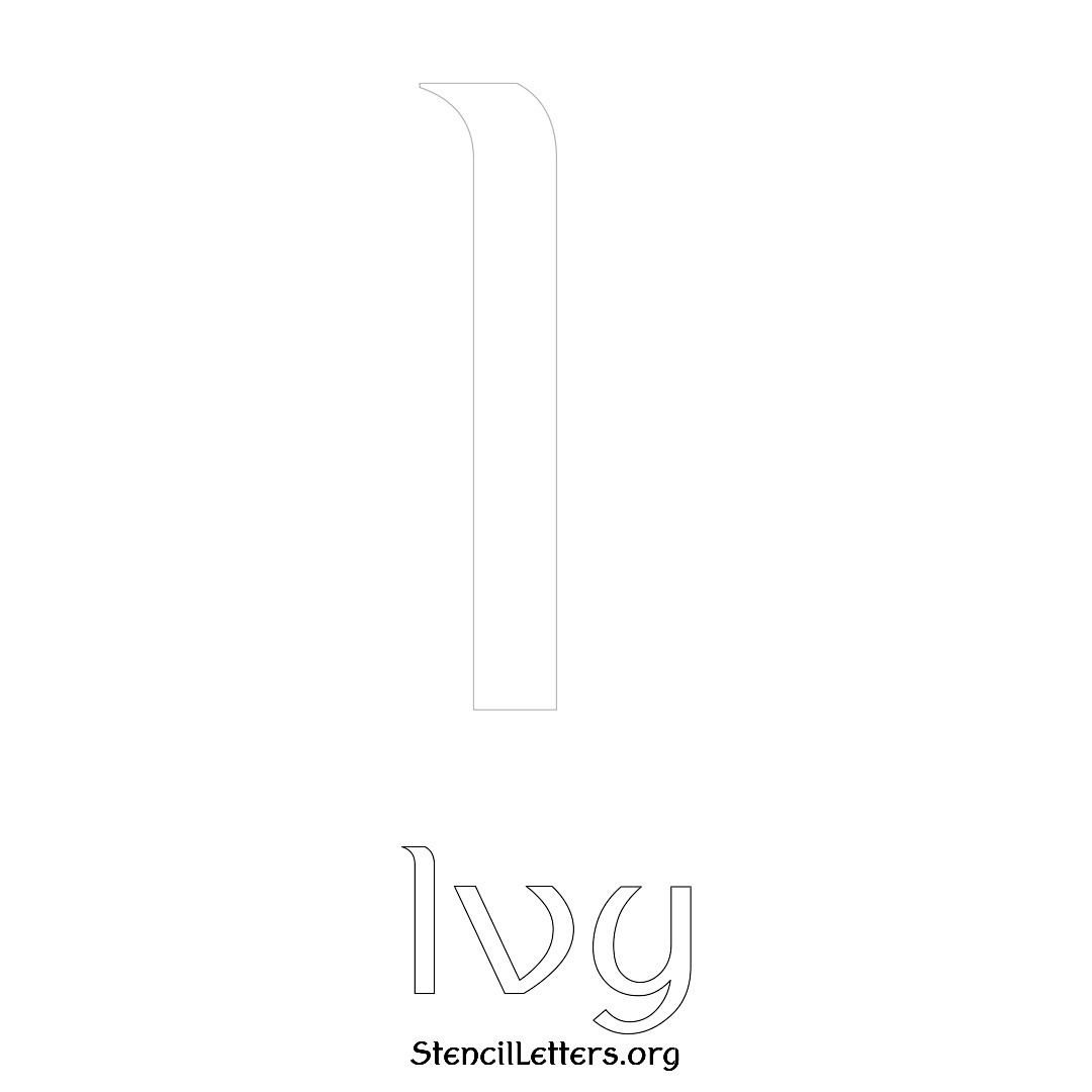 Ivy Free Printable Name Stencils With 6 Unique Typography Styles And Lettering Bridges Stencil Letters Org