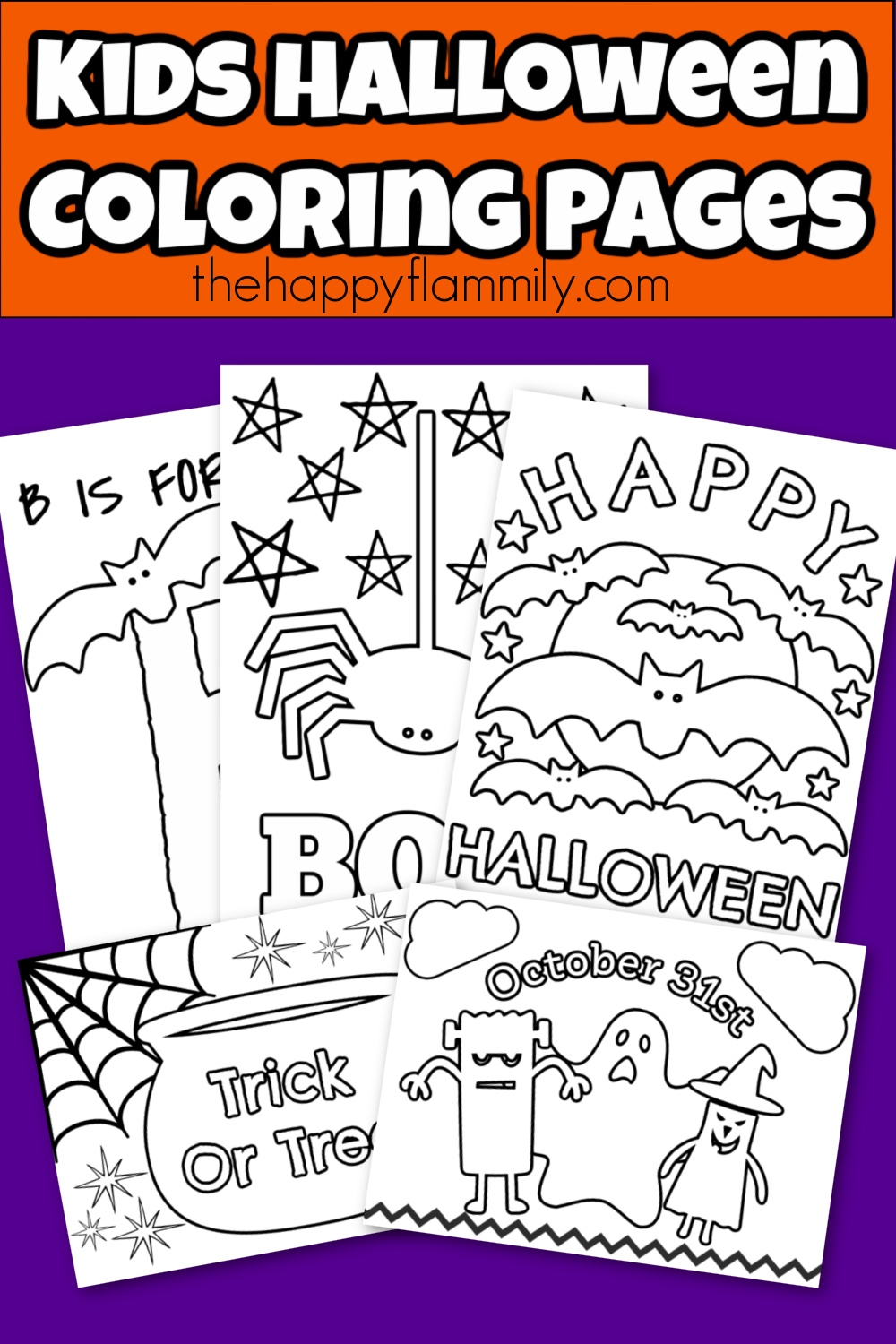 Kids Halloween Coloring Pages The Happy Flammily