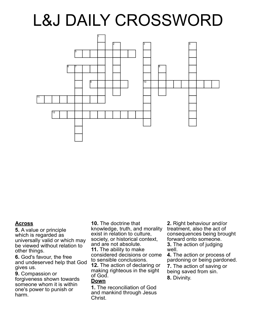 L J DAILY CROSSWORD WordMint