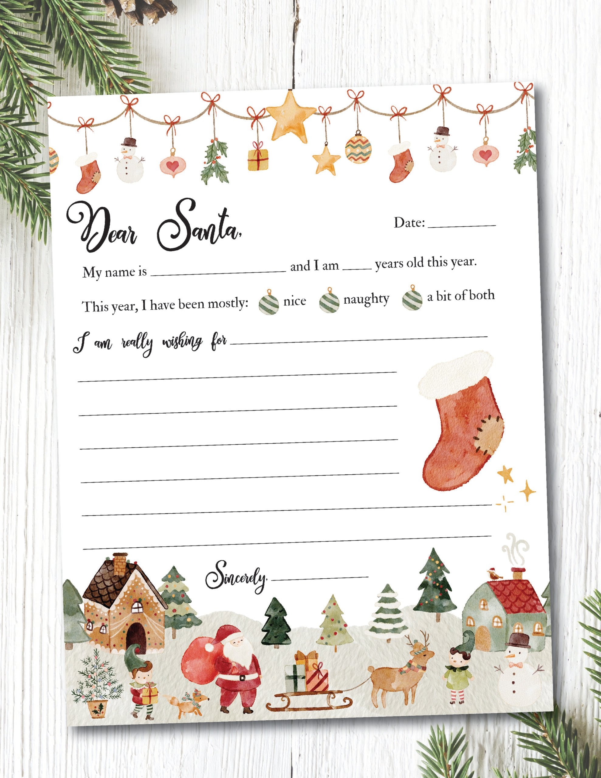 Free Printable Dear Santa Letter