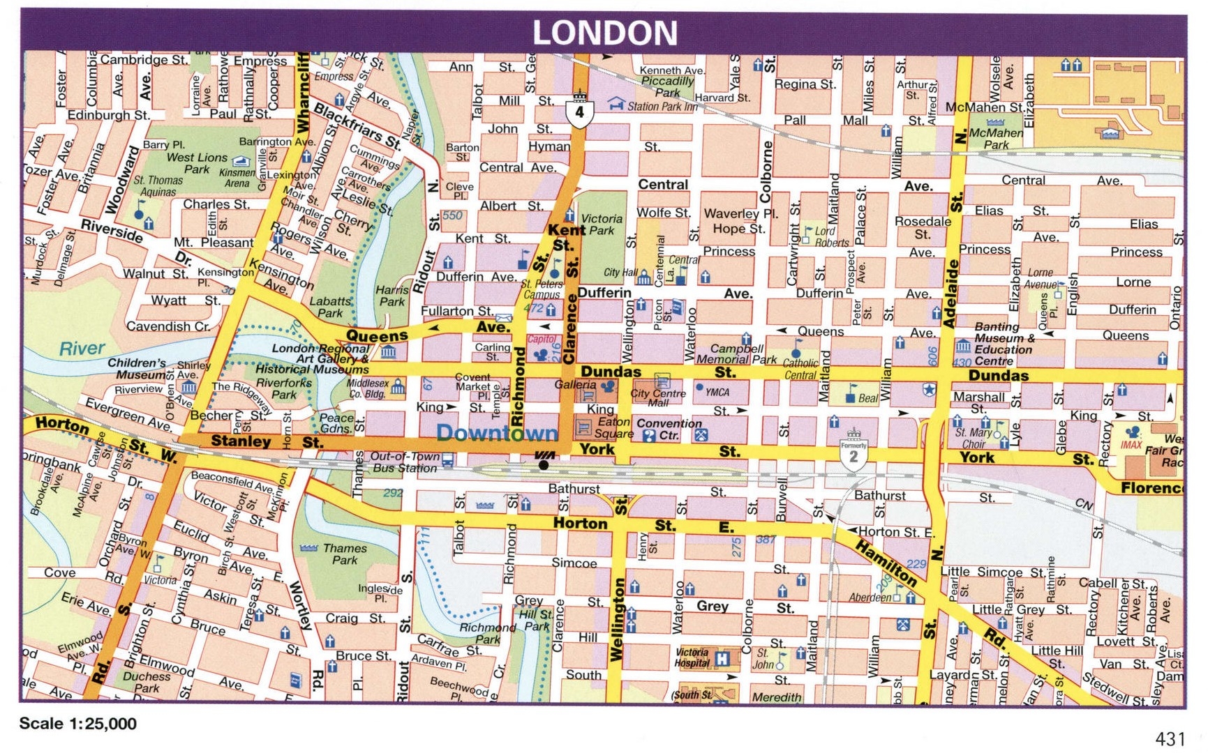 Free Printable Tourist Map London
