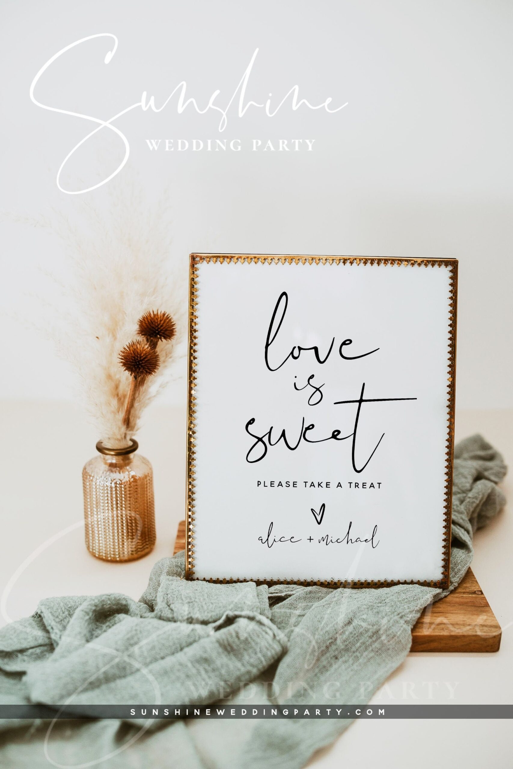 Love Is Sweet Sign Minimalist Wedding Sign Template Printable Love Is Sweet Signs Modern Wedding Signs Instant Download Templett M8 Etsy