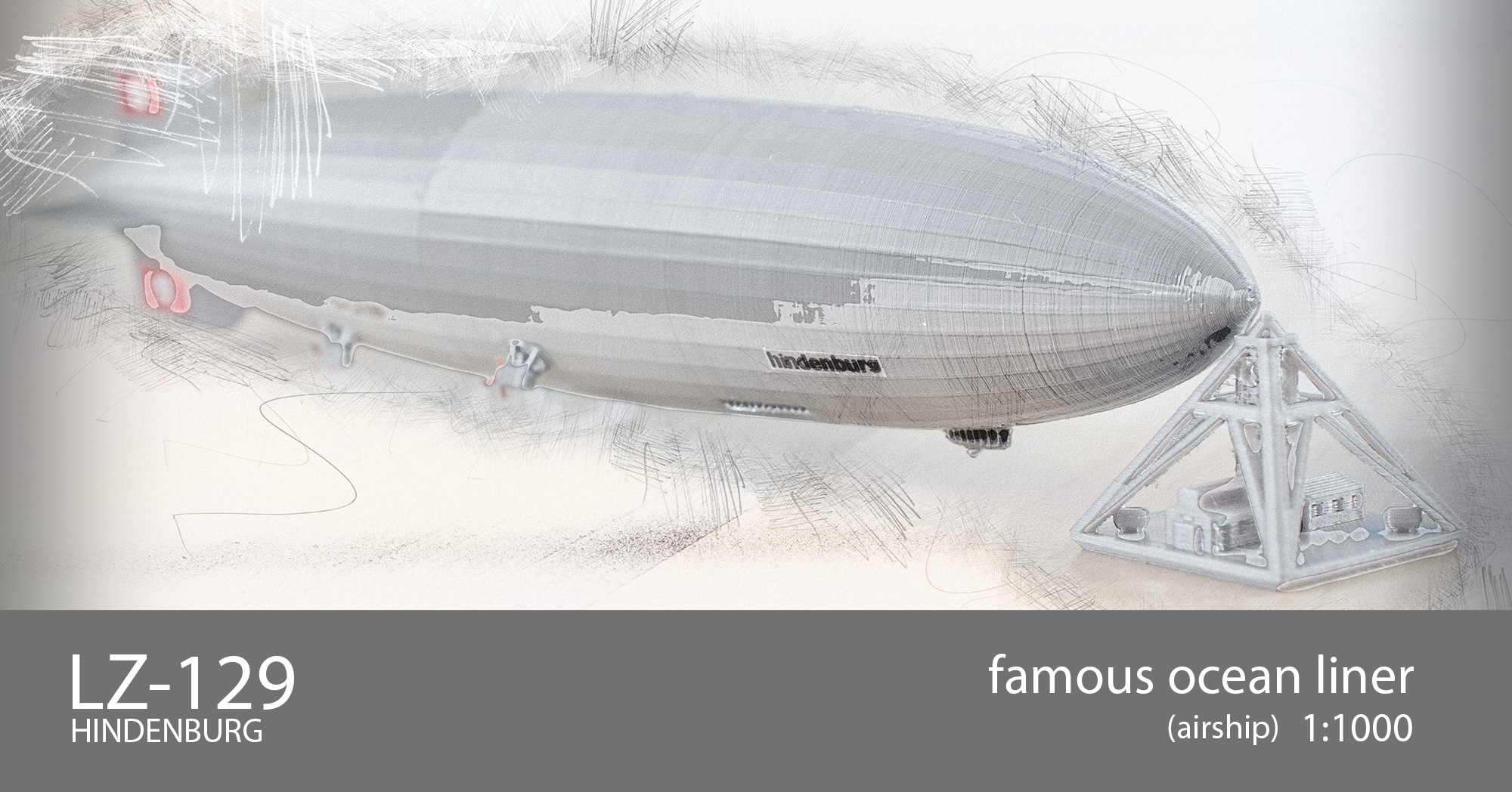 LZ 129 Hindenburg Scale 1 1000 By Vandragon de Download Free STL Model Printables