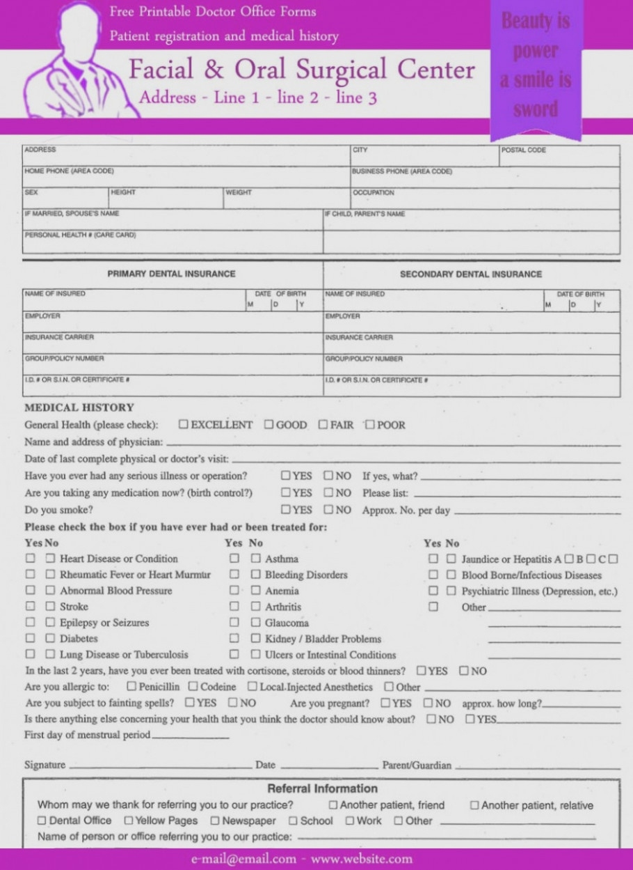 Free Printable Medical Forms Pdf