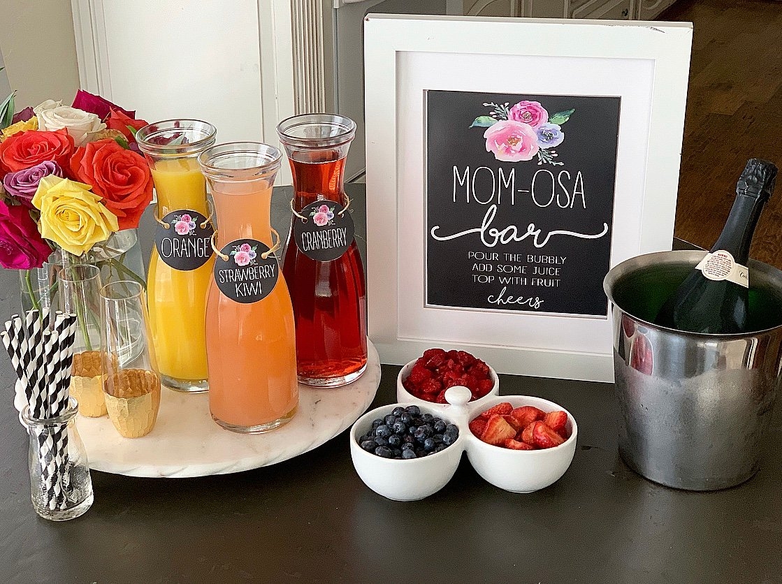 Mimosa Bar Setup And Free Shower Printables