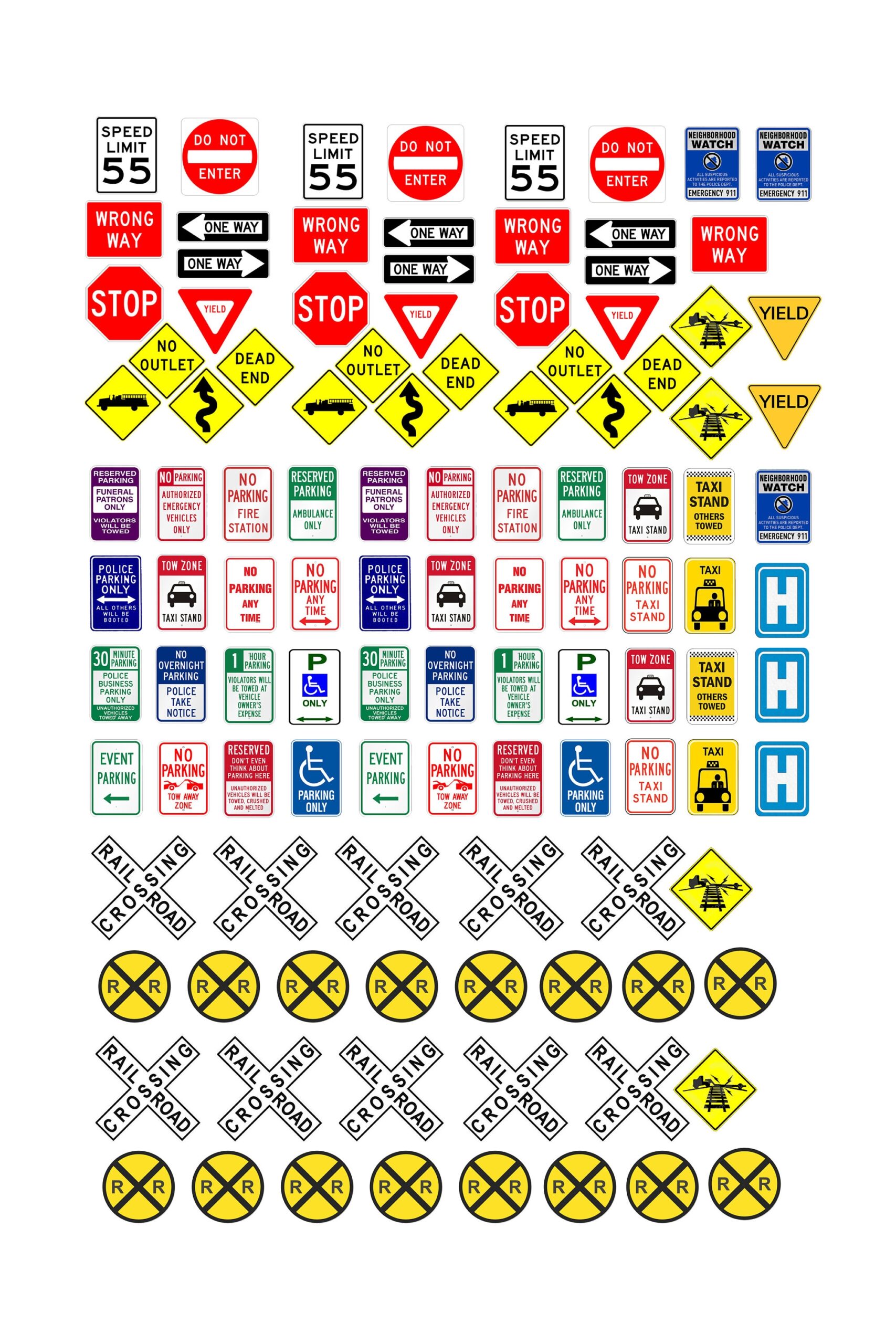 Miniature 1 87 HO Scale Model Street Railroad Crossing Signs Etsy