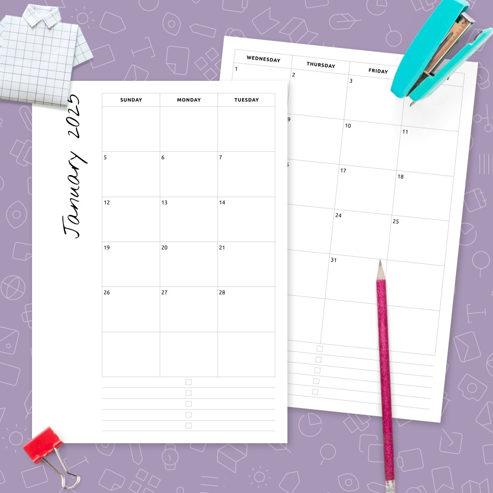 Free B6 Slim Printables