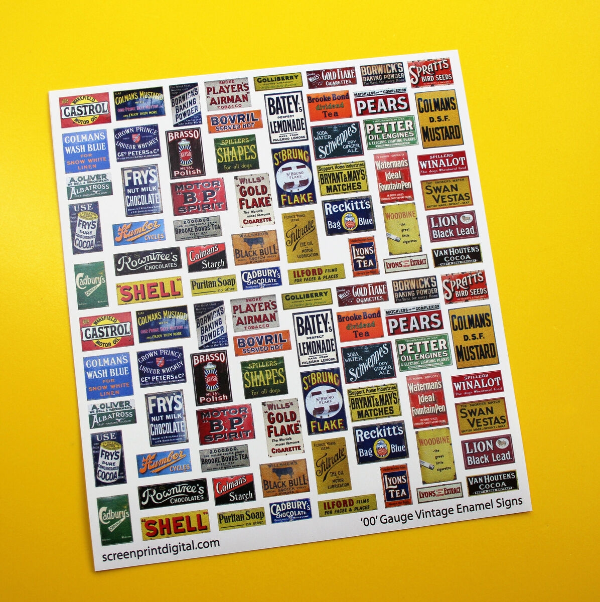 Model Railway OO GAUGE Scale Enamel Signs Vintage Looking Pre Cut Stickers EBay