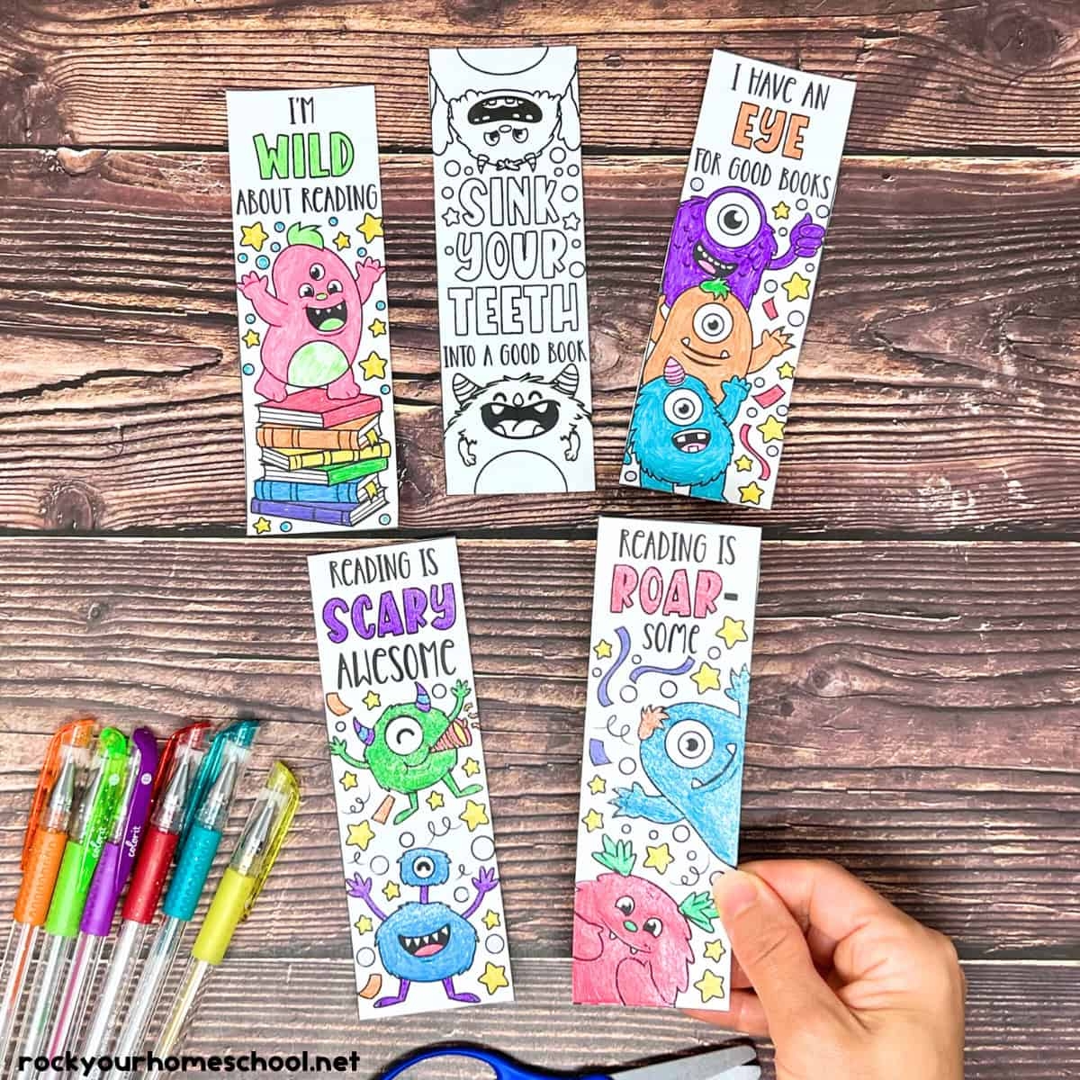 Monster Bookmarks To Color Cute Ways To Boost Reading Free Rock Your Homeschool