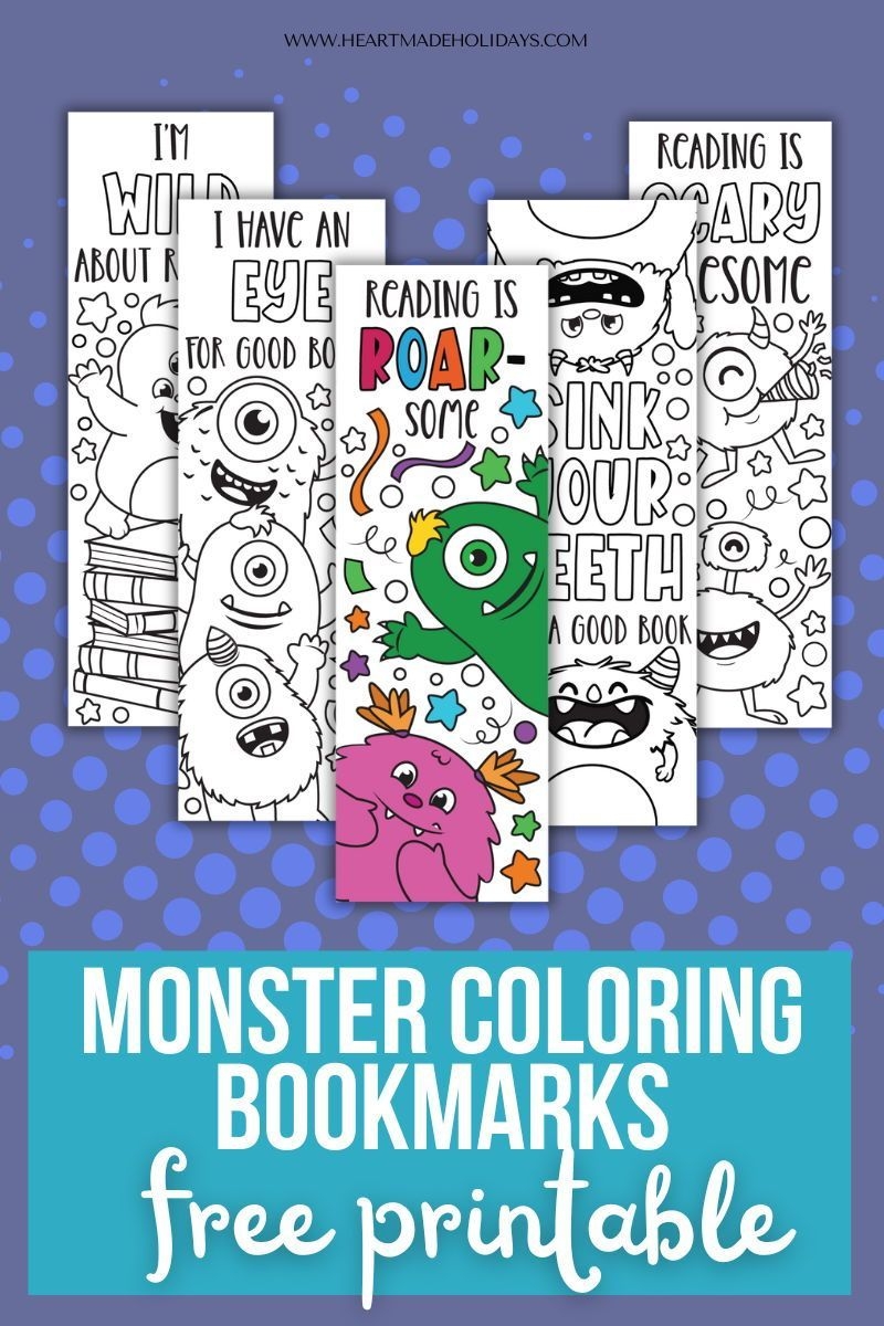 Free Printable Monster Bookmarks
