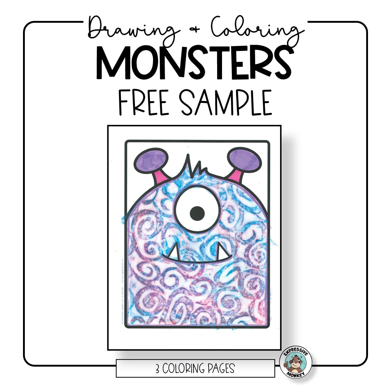 Monster Drawing For Kids Free Sample