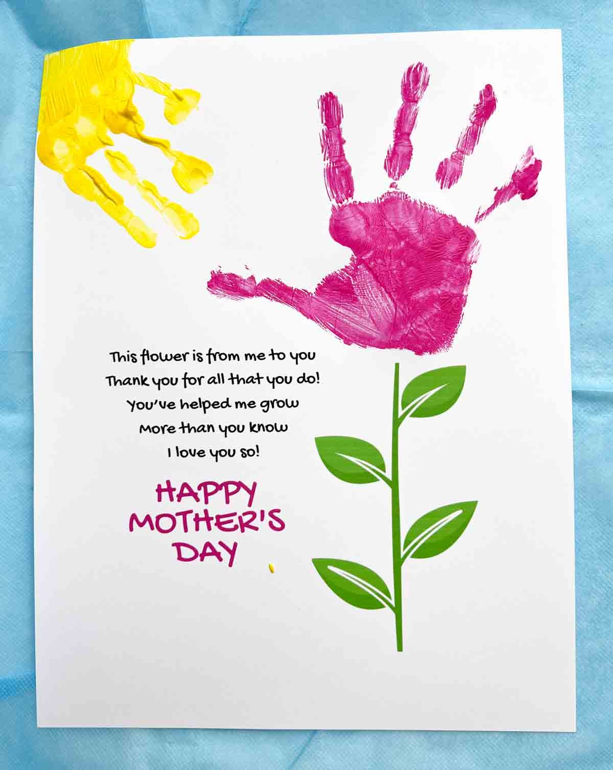 Mother s Day Hand Print Poem Free Printable MindyMakes