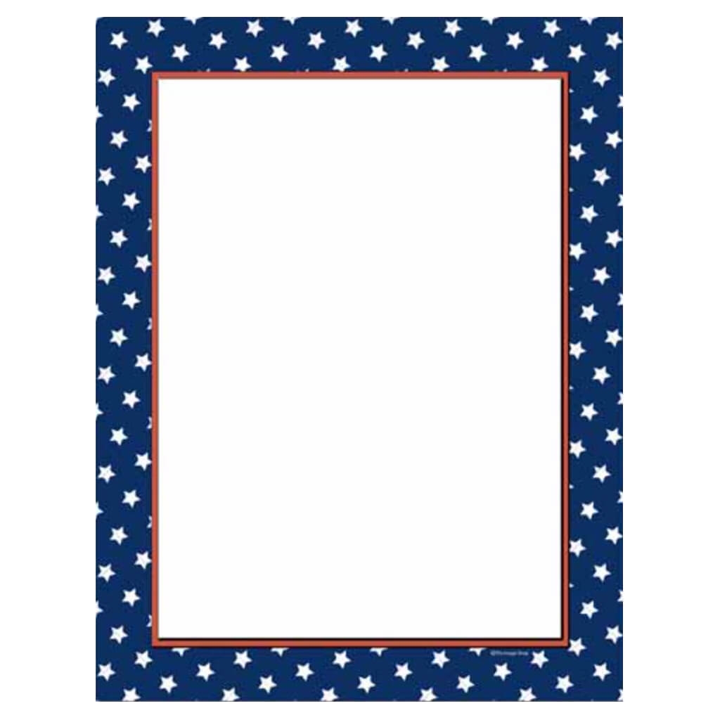 New American Stars Patriotic Border Paper