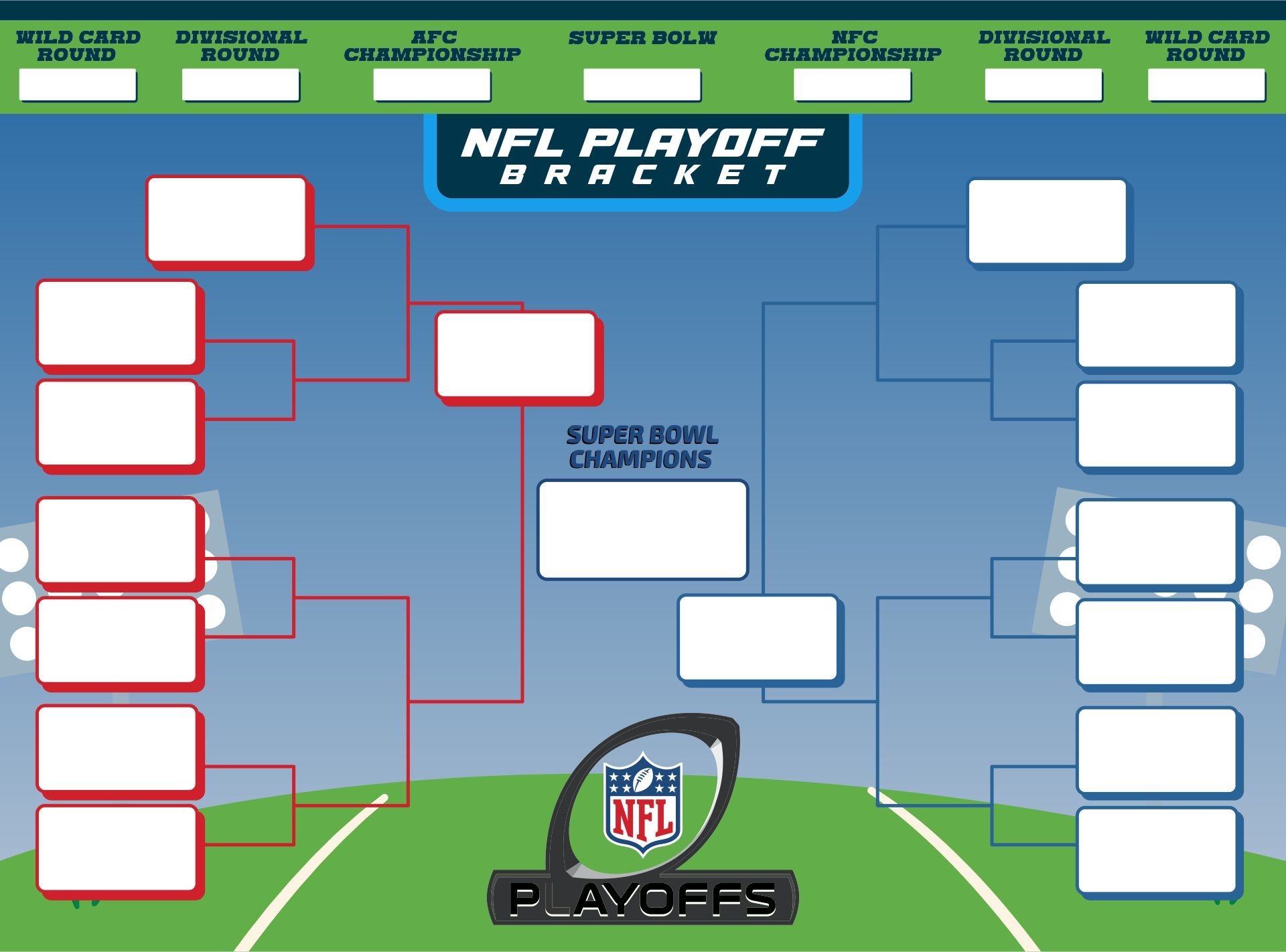 Free Printable Nfl Playoff Bracket