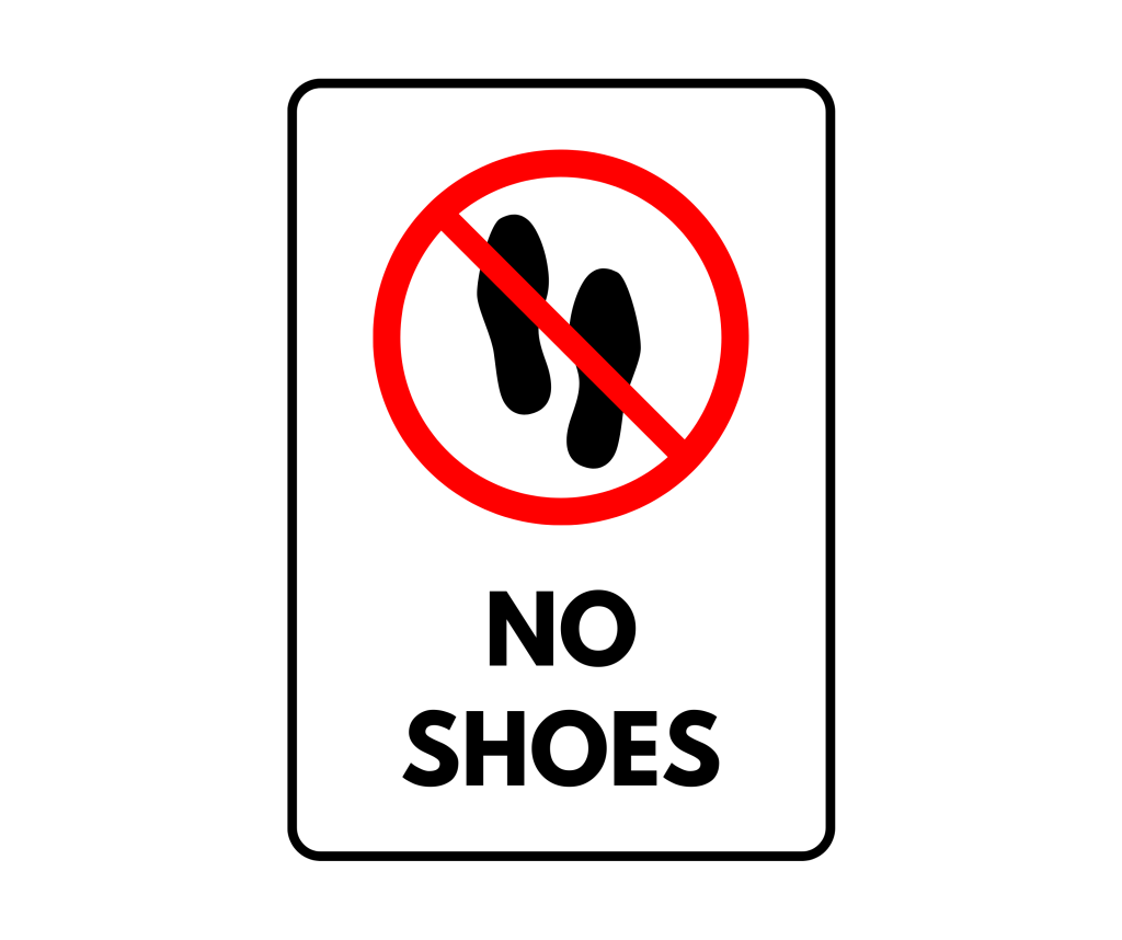 No Shoes Sign Printable Templates Free PDF Downloads 