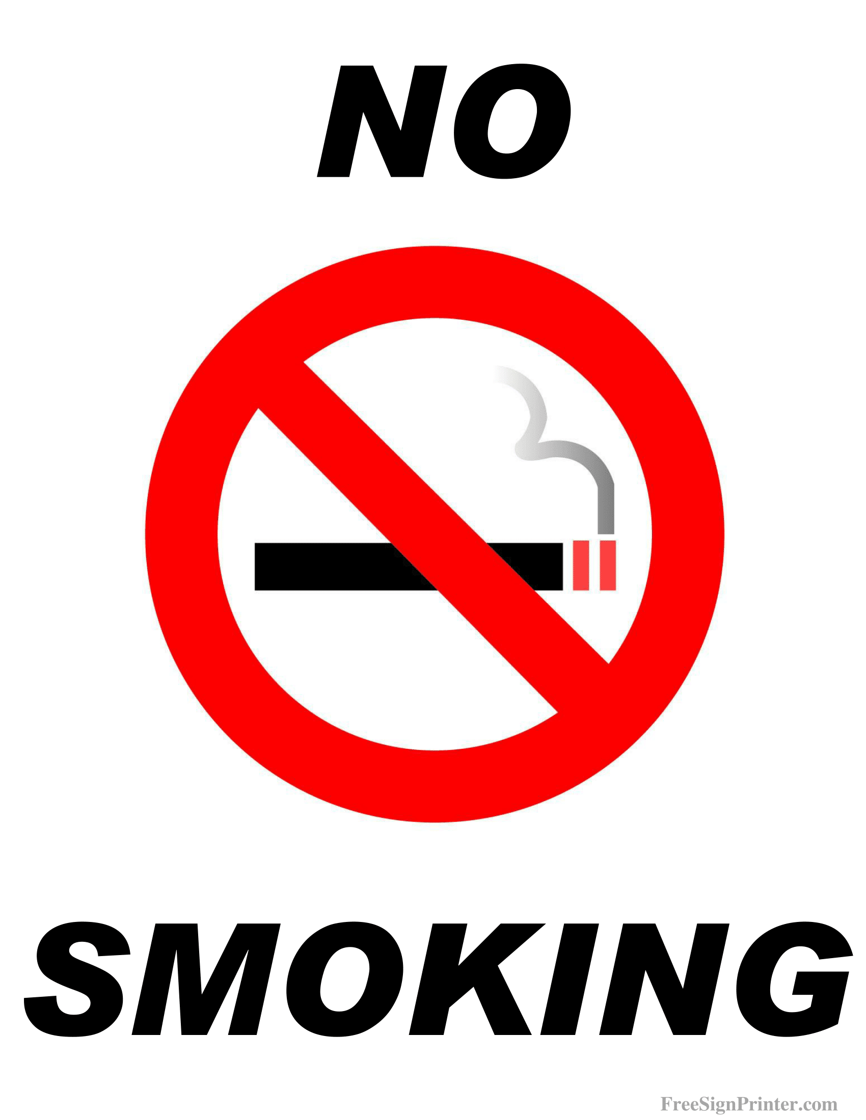 No Smoking Signs Poster Template