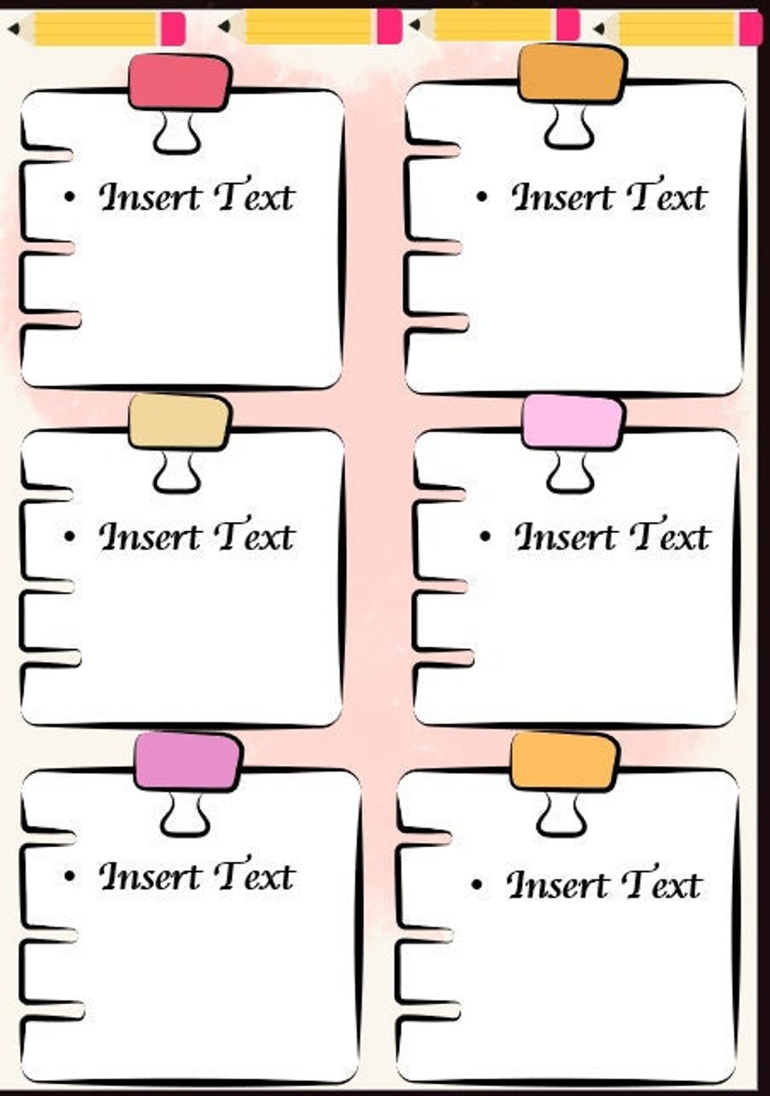 Note Reminder Template Etsy