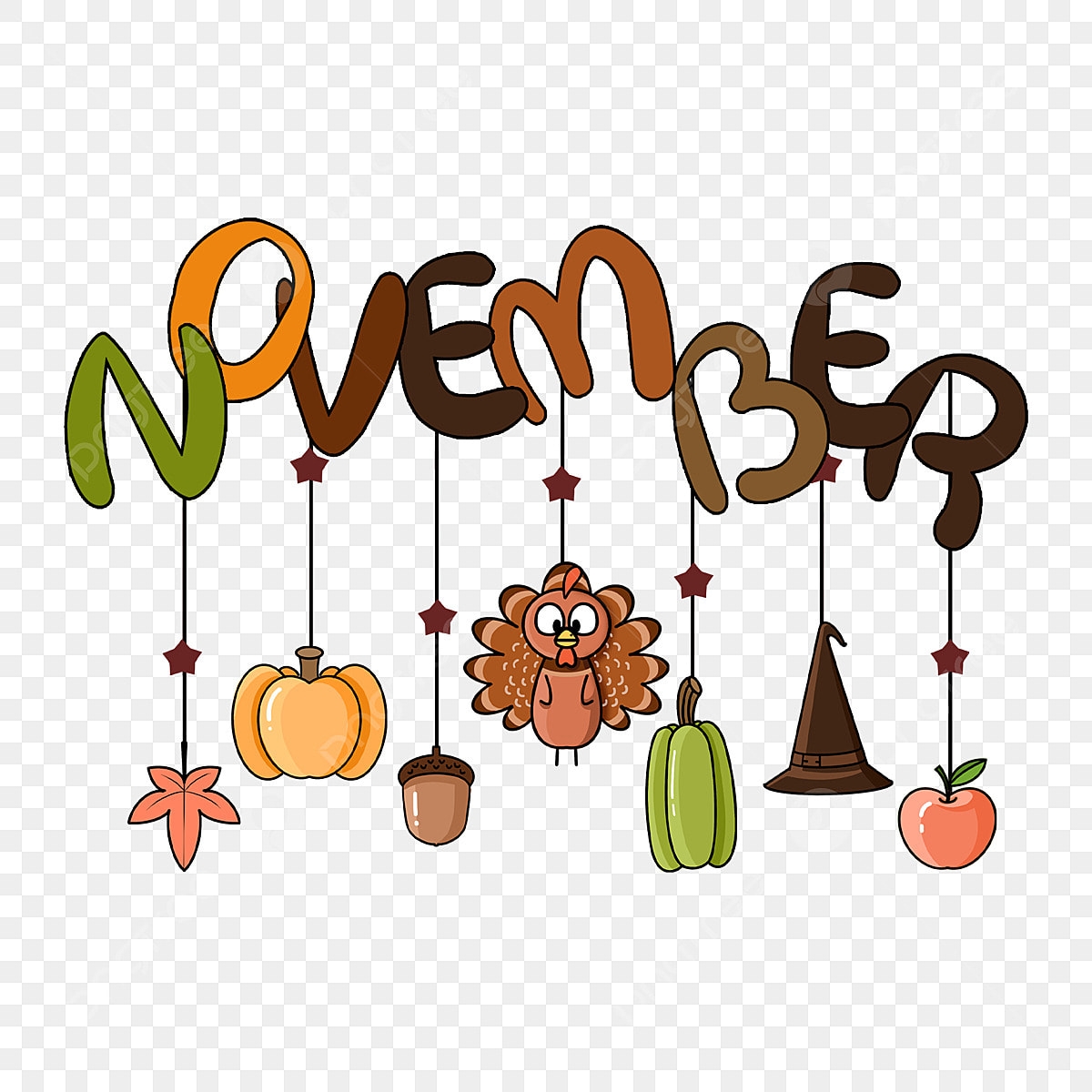 November PNG Transparent November Clip Art Ornaments November Clipart Pumpkin November PNG Image For Free Download