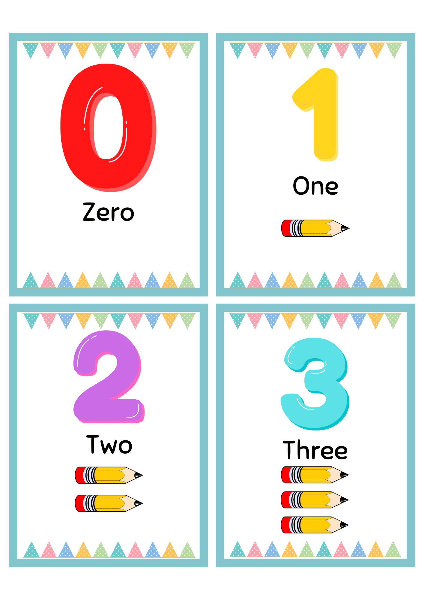 Number 0 20 Flashcard PDF Printable WorksheetForKid