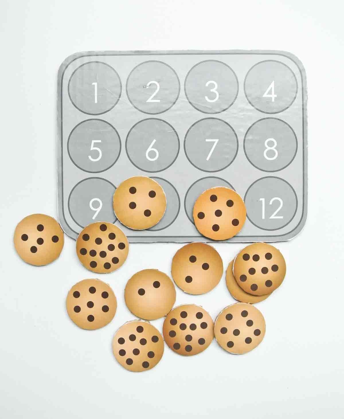 Number Matching Game For Kids Let s Count Cookies Free Printable MindyMakes