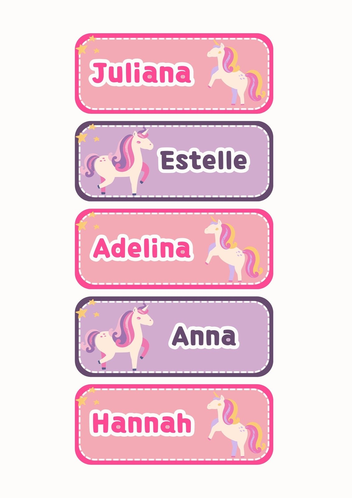Unicorn Name Free Printable