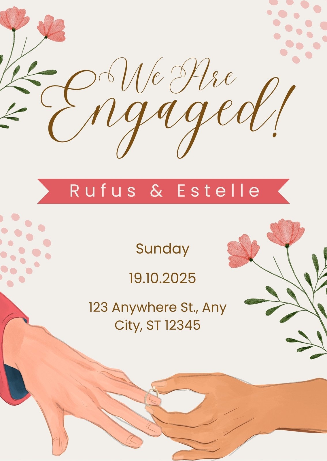 Page 5 Free Printable Engagement Party Invitation Templates Canva