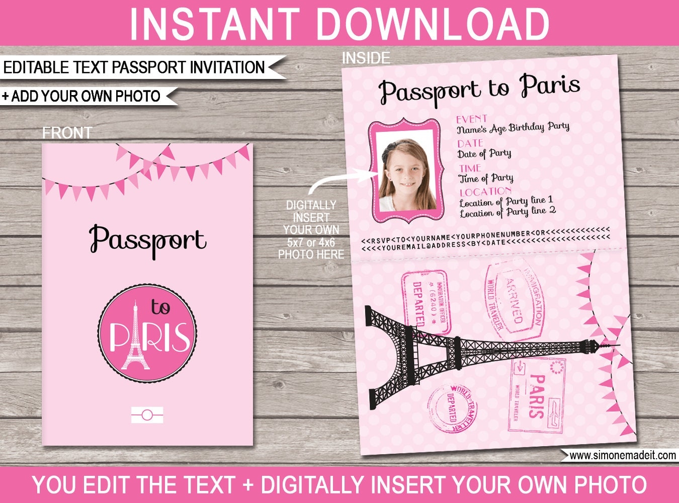 Free Passport Invitation Printable