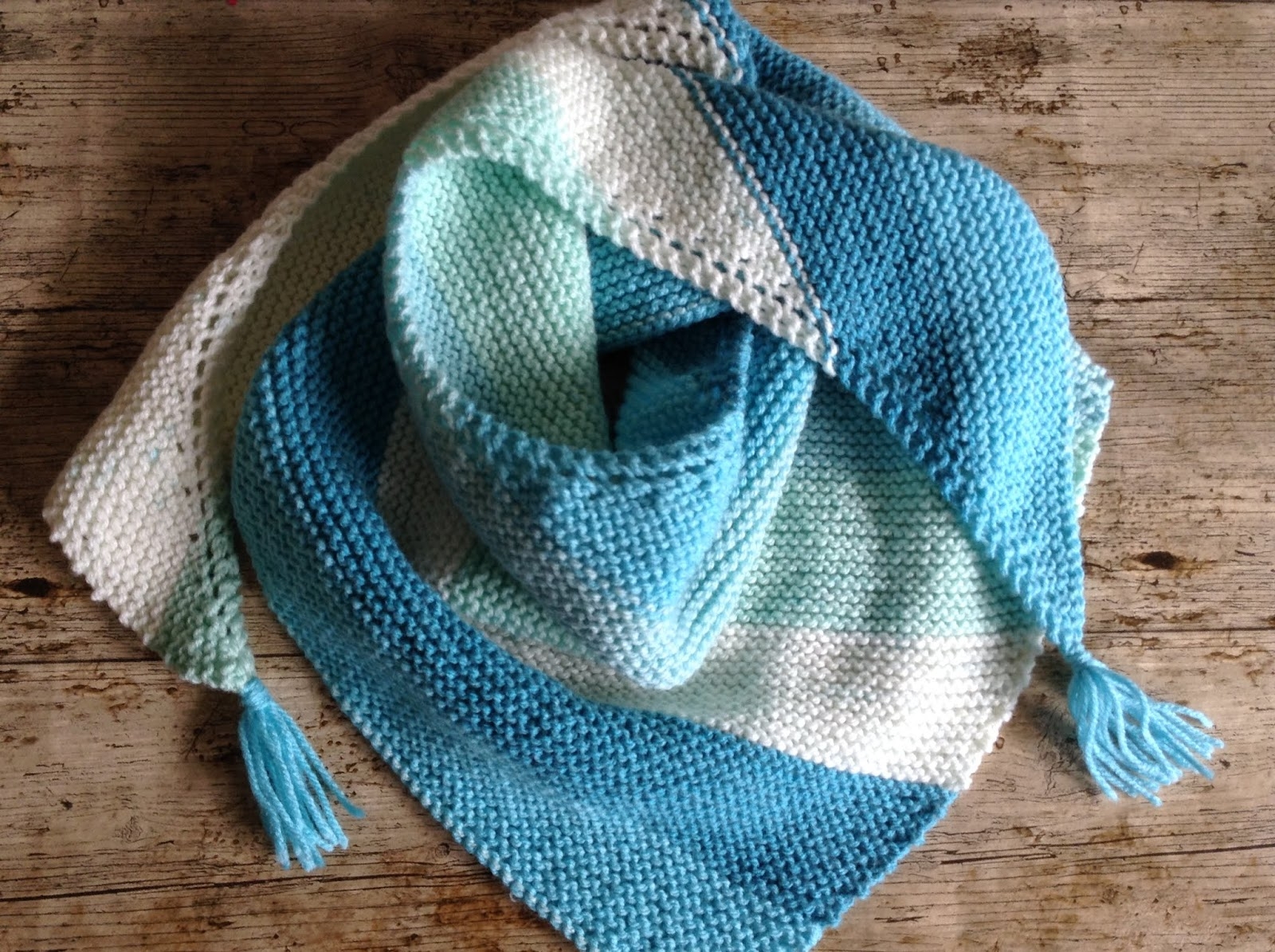 Pattern Testing Knitted One Ball Shawl